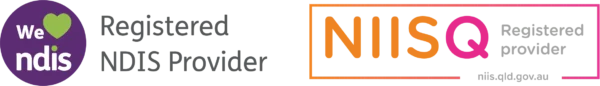 Registered NDIS Provider Logo next to NIISQ Registered provider logo
